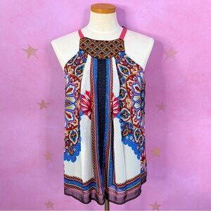 Anthropologie One September Nala Tank Womens Small Boho Indie Floral Halter Top